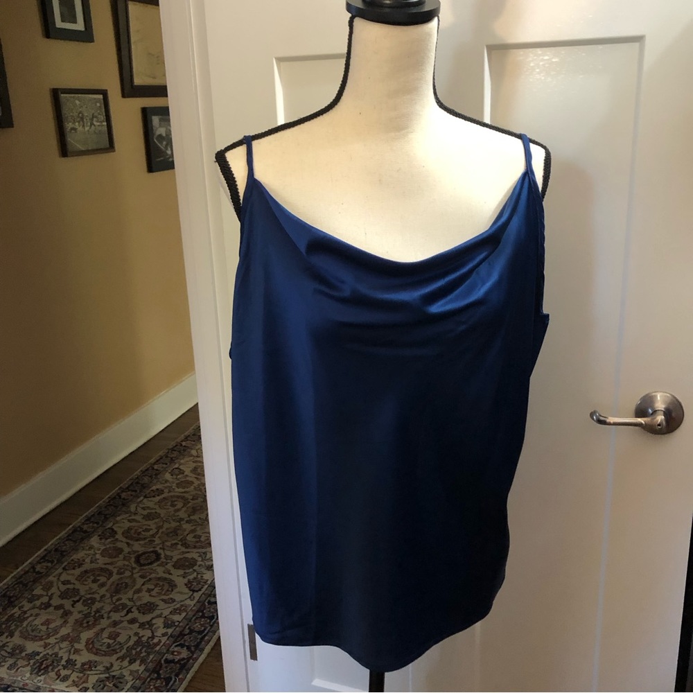Blue Cowl Neck Camisole  XXL